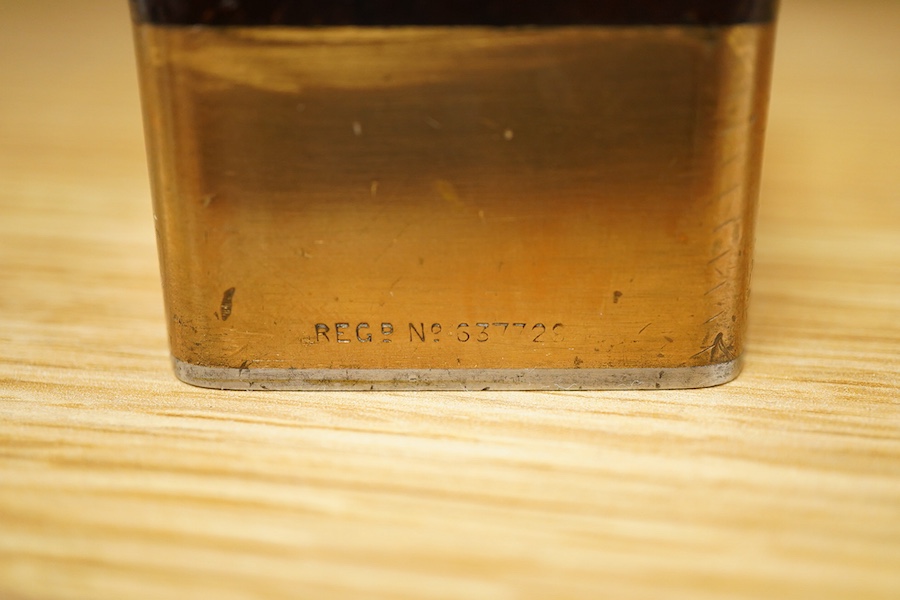 A Norris 50G adjustable gunmetal, steel soled smoothing plane, stamped with Norris, London to both the brass lever cap and the iron, with owner’s name stamped to the handle